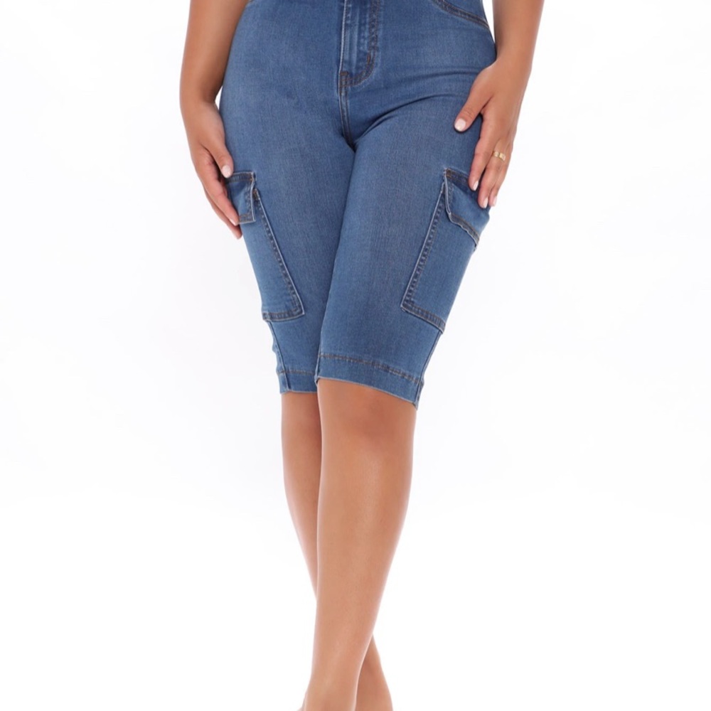 Cargo Denim Shorts